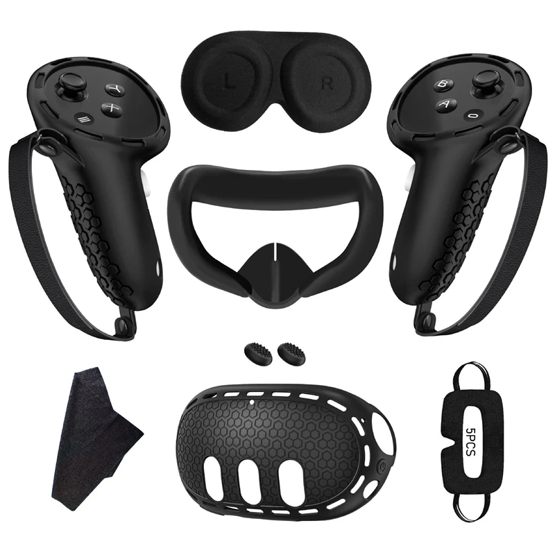 

Силиконовый защитный чехол, оболочка для смартфона Meta Quest 3 VR гарнитура, чехол для лица, Накладка для глаз, ручка, зажим, кнопка, крышка, простая установка
