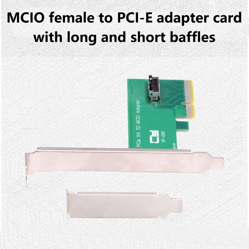 Best Seller PCIE 5.0 4X to MCIO Female Adapter Graphics Card Gpu Expansion Card SSDs Adapter for PC Desktop Accessories