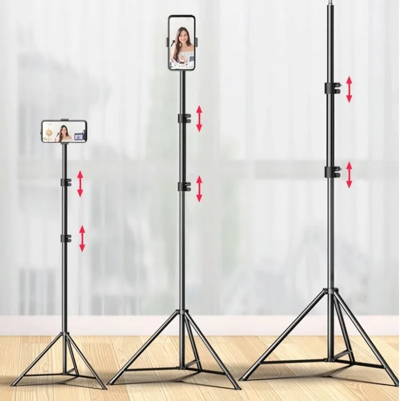 Phone Tripod Mini Tripod Camera Tripod Flexible Phone Tripod Metal Mini Tripod Stand Phone Tripod Mount Photography Tripod Extendable Tripod Metal Tripod Universal Tripod Stand Stretchable Aluminum Alloy Portable Holder Adjustable Height 55cm/160cm