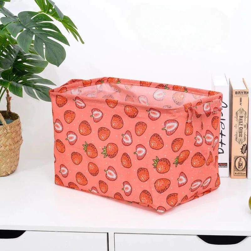 1pc Cube Folding Fabric Storage Basket Closet Organizador Clothes Storage Boxes Home Office Shelf Organizers for Kids Toys