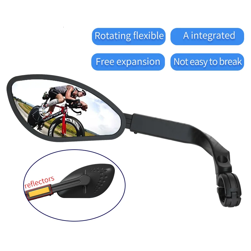 

Bicycle Handlebar Rear View Mirror Bike Cycling Wide Range Back Sight Reflector Adjustable Left Scooter E Bike Mirror
