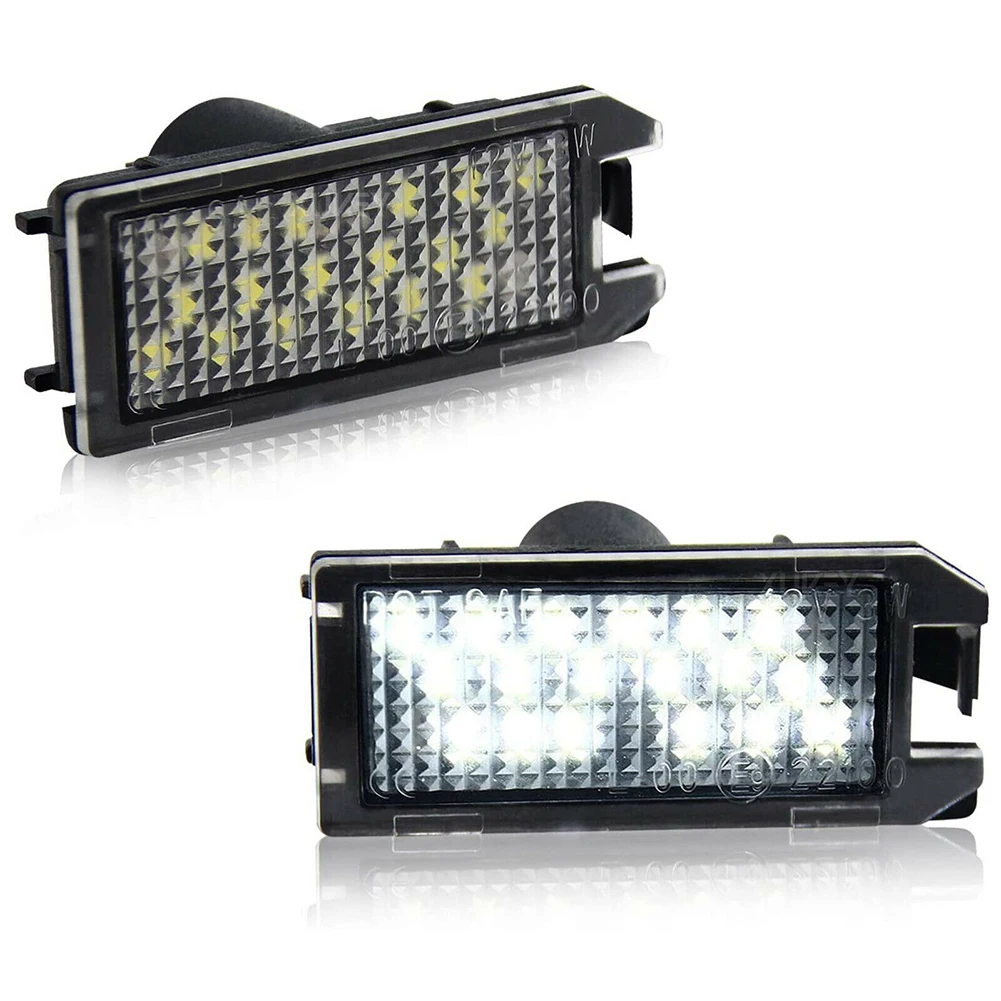 

2Pcs DC12V 3W Car LED License Number Plate Light Lamp 6W 24 LED White Light Fit For Jeep Grand Cherokee 2014-2020 6500K