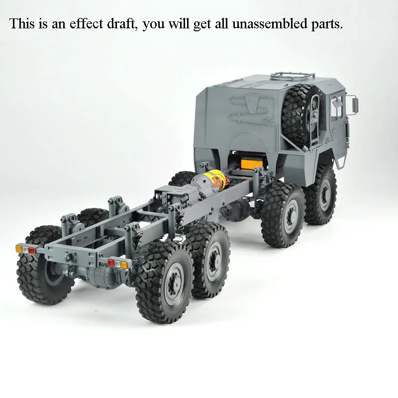 CROSS 1/12 RC MC8A 8*8 Off Road Car Military Truck KIT Motor Light Sound Vehicle Unassembled Toy Boys Gift Model TH11096 2