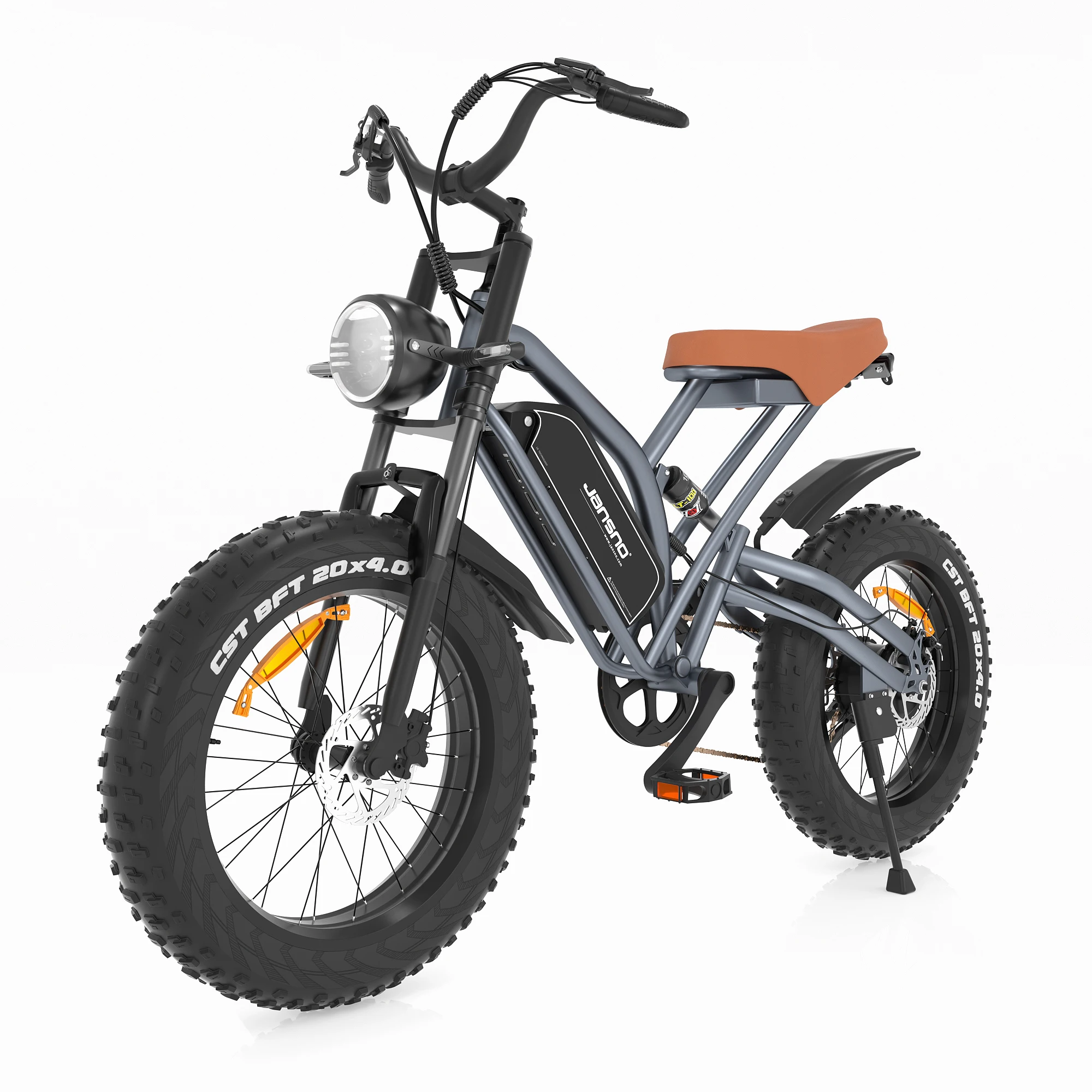 

JANSNO Electric Bike 20" x 4.0 Electric Bike for Adults with 750W Brushless Motor, Long-Lasting 48V 14Ah Removable Battery