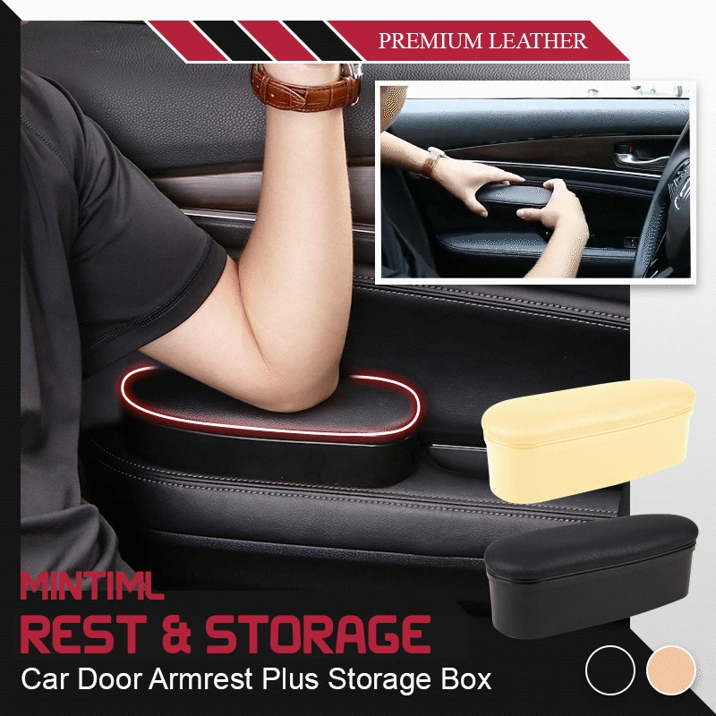 

Mintiml Rest Storage Functional Armrests Car Door Leather Ergonomic Auto Interior Parts Arm Elbow Support Heightening Pad