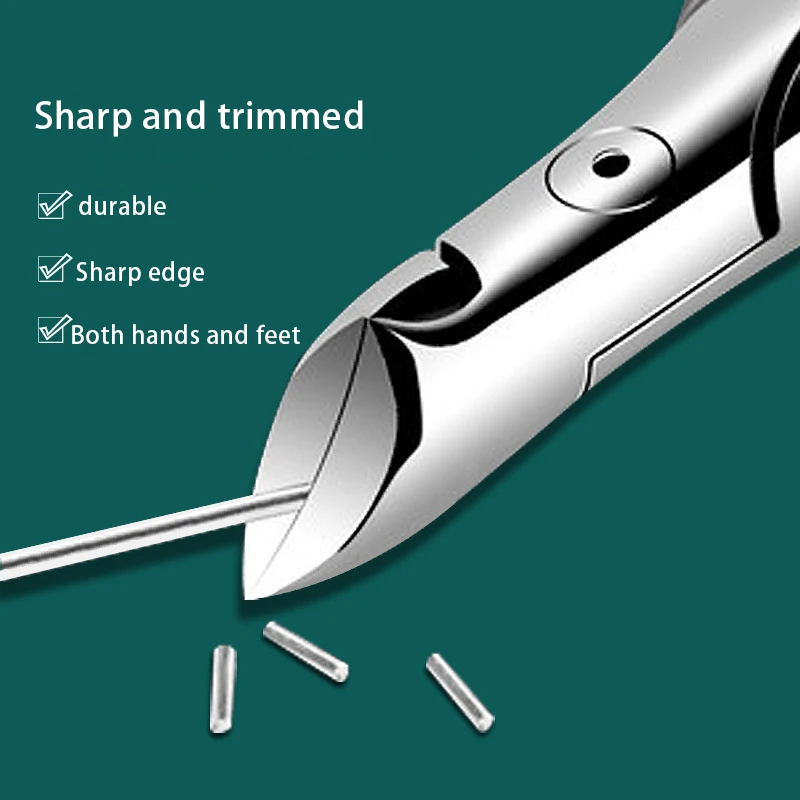 1Piece Stainless Steel Large Mouth Horn Pliers Gray Nail Clipper Thick Armor Pliers Eagle Nose Nail Groove Inlaid