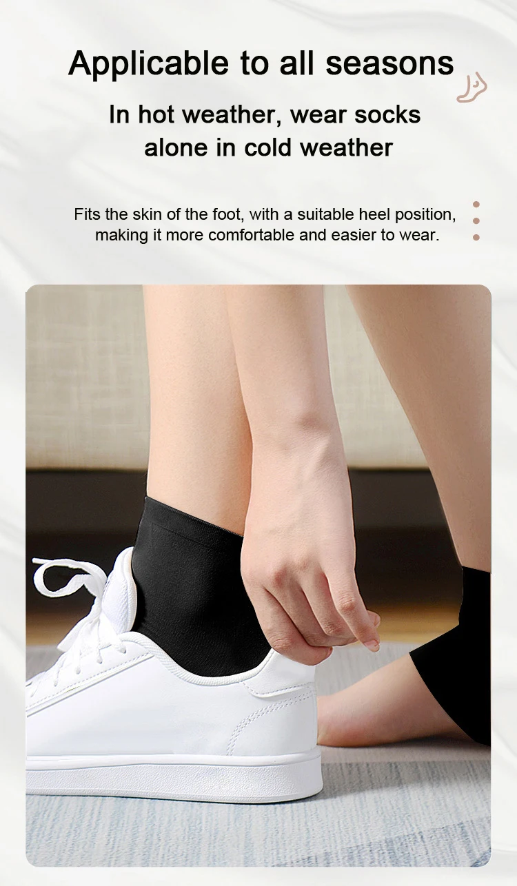 2Pcs Silicone Heel Protectors Skin Care Socks Heel Spur Pads Pain Relief Footwear Accessories to Reduce Pressure