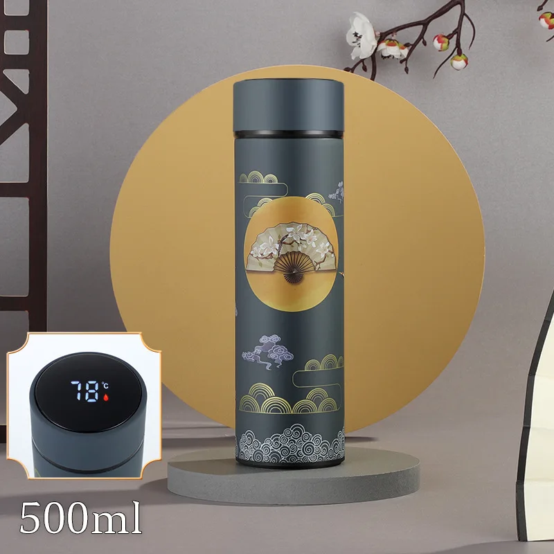 thumbnail image 1 of 500ML Chinese Thermo Bottle Cup Digital Thermal Bottle Temperature Display Heat Hold Vacuum Flask Thermos for Tea Coffee Mug, 1 of 5