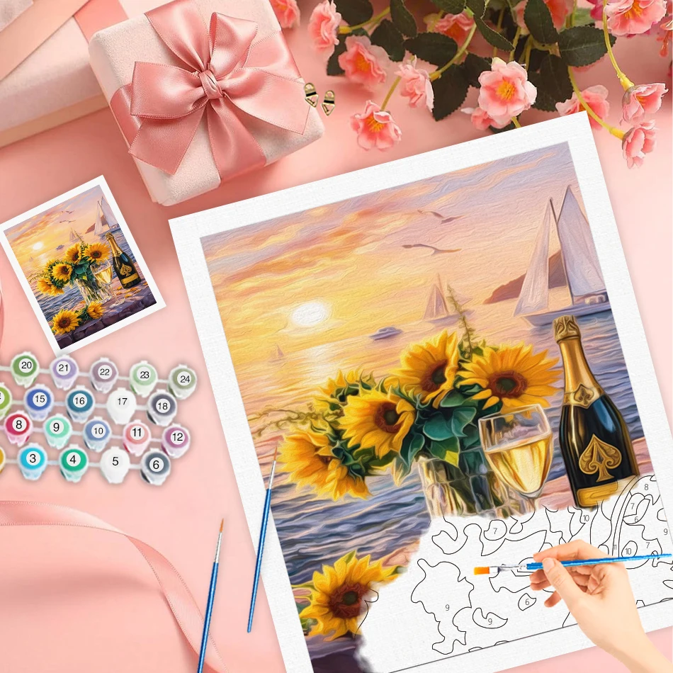 Adult Flower Paint by Numbers 2