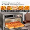 Infrared Heating Air Fryer Toaster Oven, Large Countertop Convection Oven 10-in-1 Combo, Easy Clean, with Recipe Book, 26.3 Qt 6