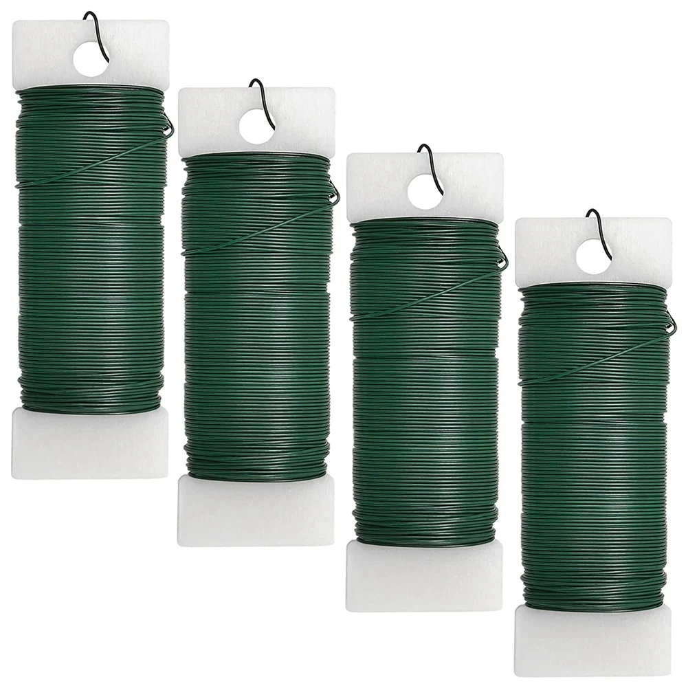 

4Pack Floral Wire Flexible Paddle Wire Florist Green Wire for Crafts,Wreaths, Tree,Garland and Floral Flower Arrangement
