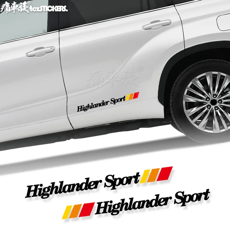 

New car sticker accessories FOR Toyota Highlander body door window personality decorative letter car decal film