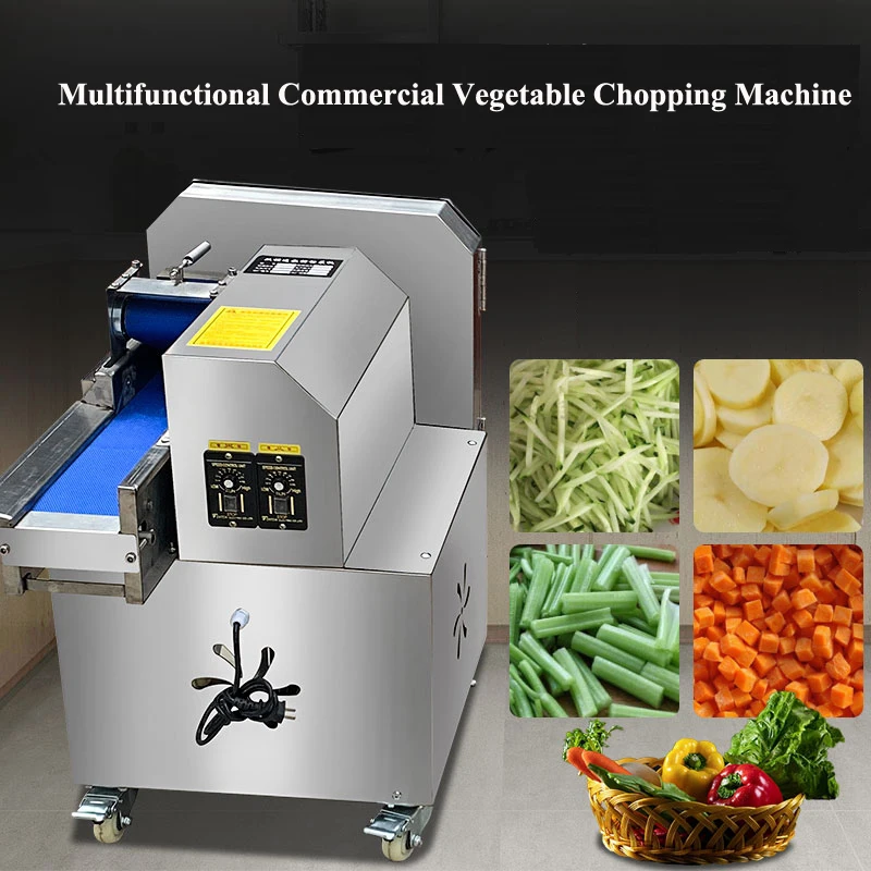 Electric Commercial Vegetable Slicer Shredder Dicer Chopper Cube Cutter  Leaf Vegetable Fruit Slicer Banana Chip Cutting Machine - AliExpress