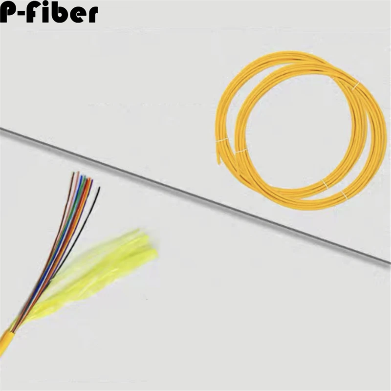 100mtr 24 코어 번들 광섬유 케이블, SM G652D G657A 실내 케이블, 단일 모드, 유연한 노란색 24 코어 24C