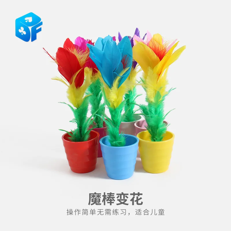 Appearing Flower By Kupper Magic Stage Magic Tricks Magic Wand To Feather Flower Bouquet Close up Illusions Kids Magic