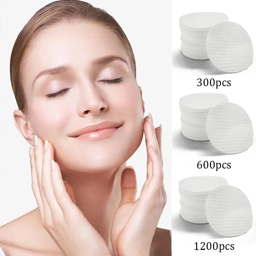 Description Picture 4 of item300/600pcs/1200pcs Disposable Makeup Cotton Wipes Soft Remover Pads Facial Puff Cotton Pads Cleansing Paper Wipe Cosmetic Pads