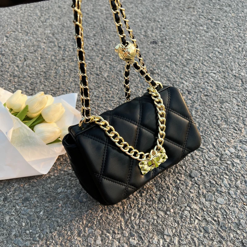 

Small PU Bag for Women 2023 Summer Niche Design New Fashion Cover Bag Versatile Chain Crossbody Shoulder Small Square Bag Luxury