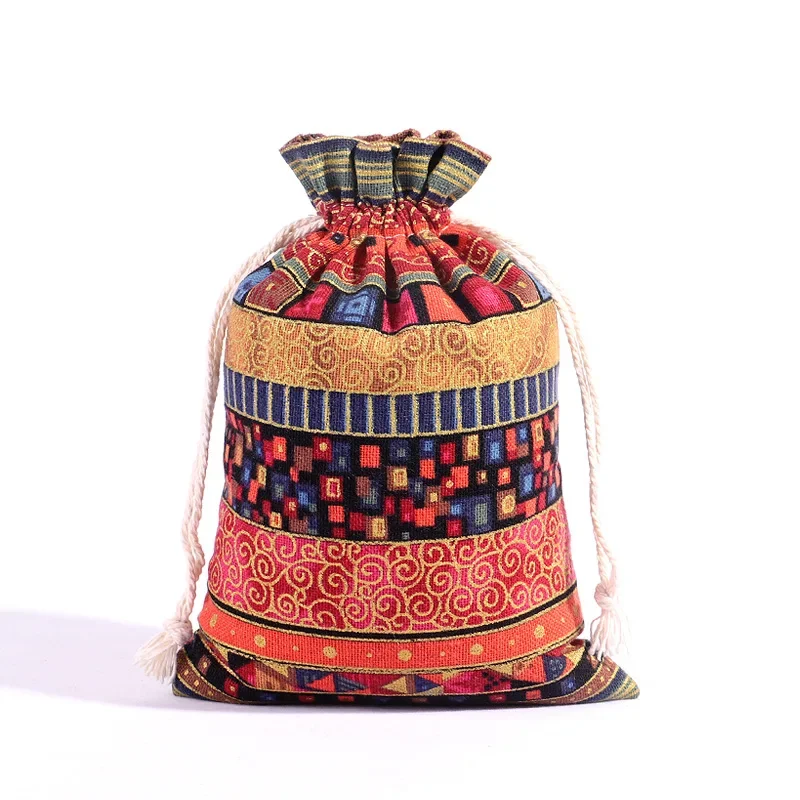 アメージングタイランド・グランドセール 10x14 13X18cm (10pcs) Bohemian Cotton Jewelry Bag Ethnic その他
