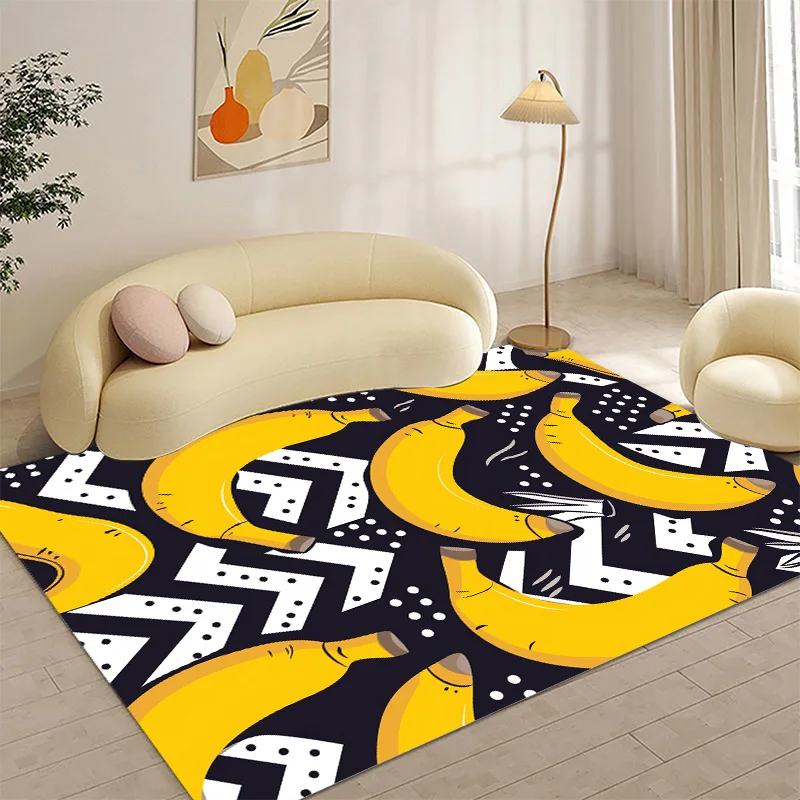 

Banana Pattern Carpets for Living Room Home Sofa Large Area Decoration Rug Children Bedroom Decor Carpet Balcony Non-slip Mat