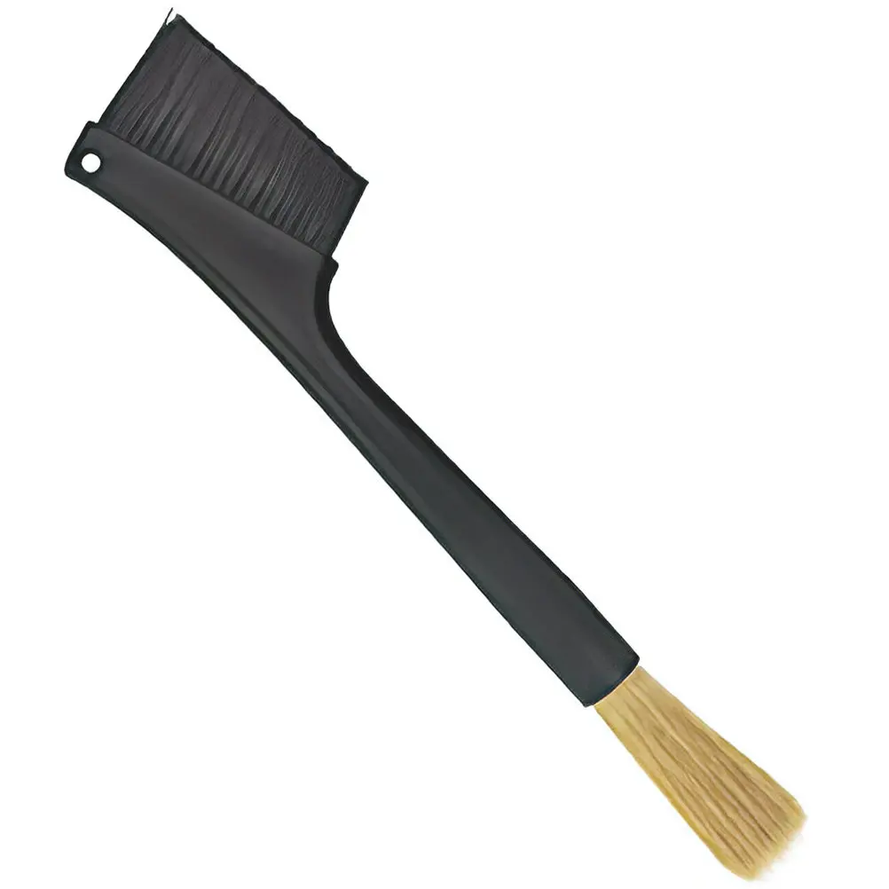 더블 헤드 에스프레소 머신 청소 브러시 ??긴 손잡이로 커피 그라인더 잔해물 방..
