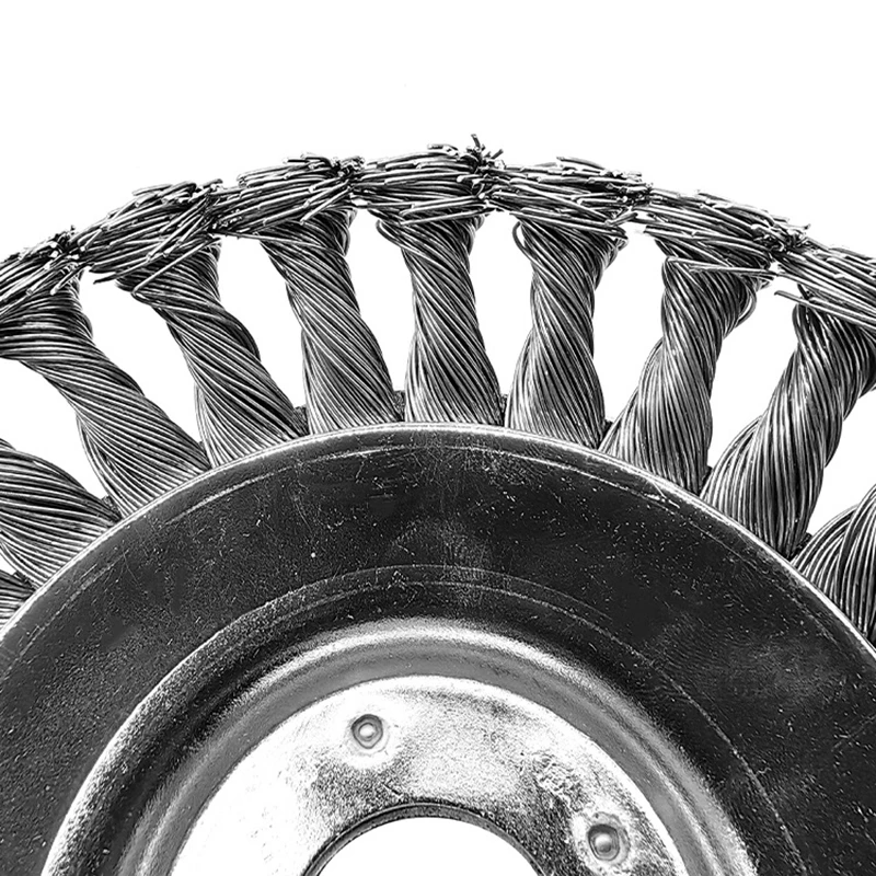 Steel Wire Wheel Garden Weed Brush Lawn Mower Grass Eater Trimmer Brush Cutter Tools Garden Grass Trimmer Head Weed