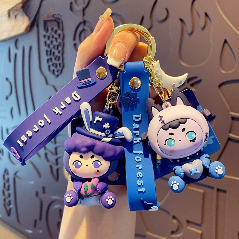 

Gothic Nursery Rhyme Cartoon Key Chain for Men and Women Fashion Exquisite Couple Keychain Ring Schoolbag Pendant