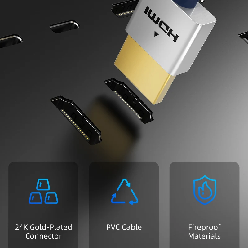 케이블타임 4K 60HZ HDMI2.0 케이블 얇은 HDMI 케이블 M/M 아연 합금 슬림 HDMI to HDMI TV 노트북 프로젝터 PS3 PS4 HDMI 코드