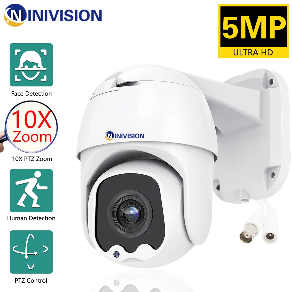 5MP PTZ AHD Camera Outfoor  Dome Coaxial Control 10X Optical zoom IR Cut Light Monitor for CCTV Security Surveillance Camera