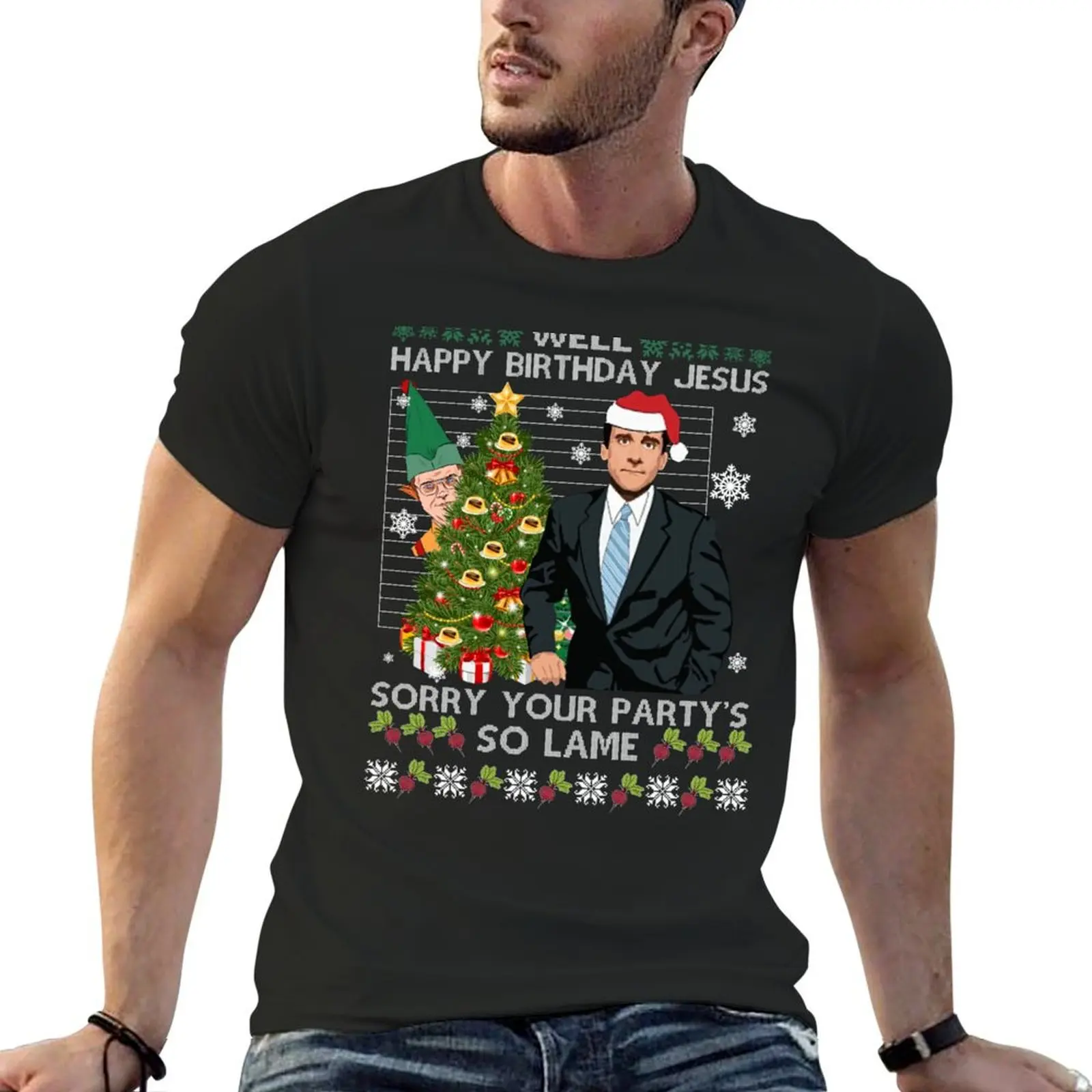 

Well Happy Birthday Jesus T-Shirt anime stuff Blouse vintage men clothings