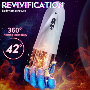 Automatic Rotation Male Masturbator cup Pocket Pussy adult masturbation Erotic tools sex Machines toys for men Realistic Vagina 6