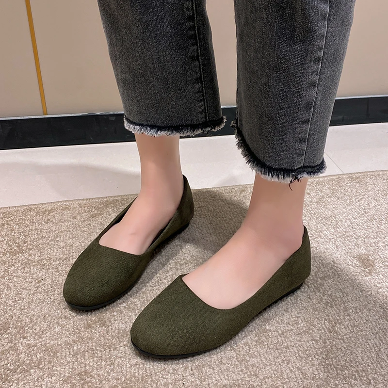 

Ladies Shoes 2023 High Quality Basic Women's Flats Concise Casual Flats Women Solid Slip-on Soft Bottom Shoes Women ZapatosMujer