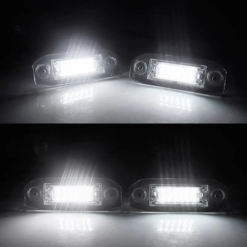 TopOne 1 Pair Car License Plate Light 12v 6500k Lamp Bulb Kit Compatible  For Volvo S40 S60 S80 Xc90 Xc70 Xc60 