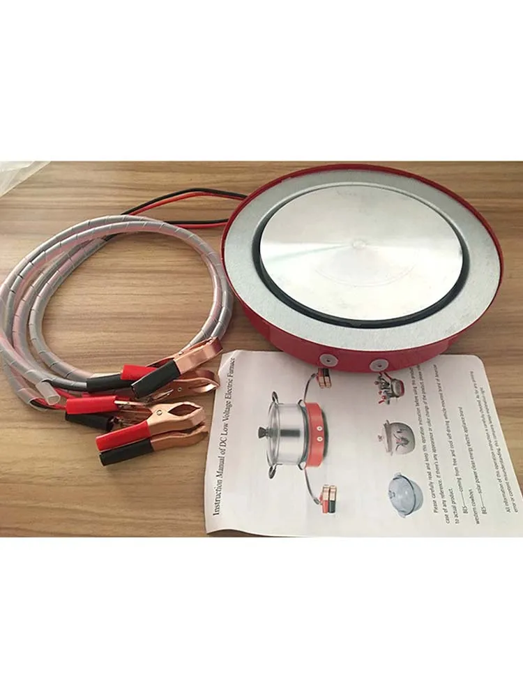 Portable Electric Stove for Car, 12V DC Electric Furnace, Induction Cooker, Solar Energy, Outdoor Stove 6
