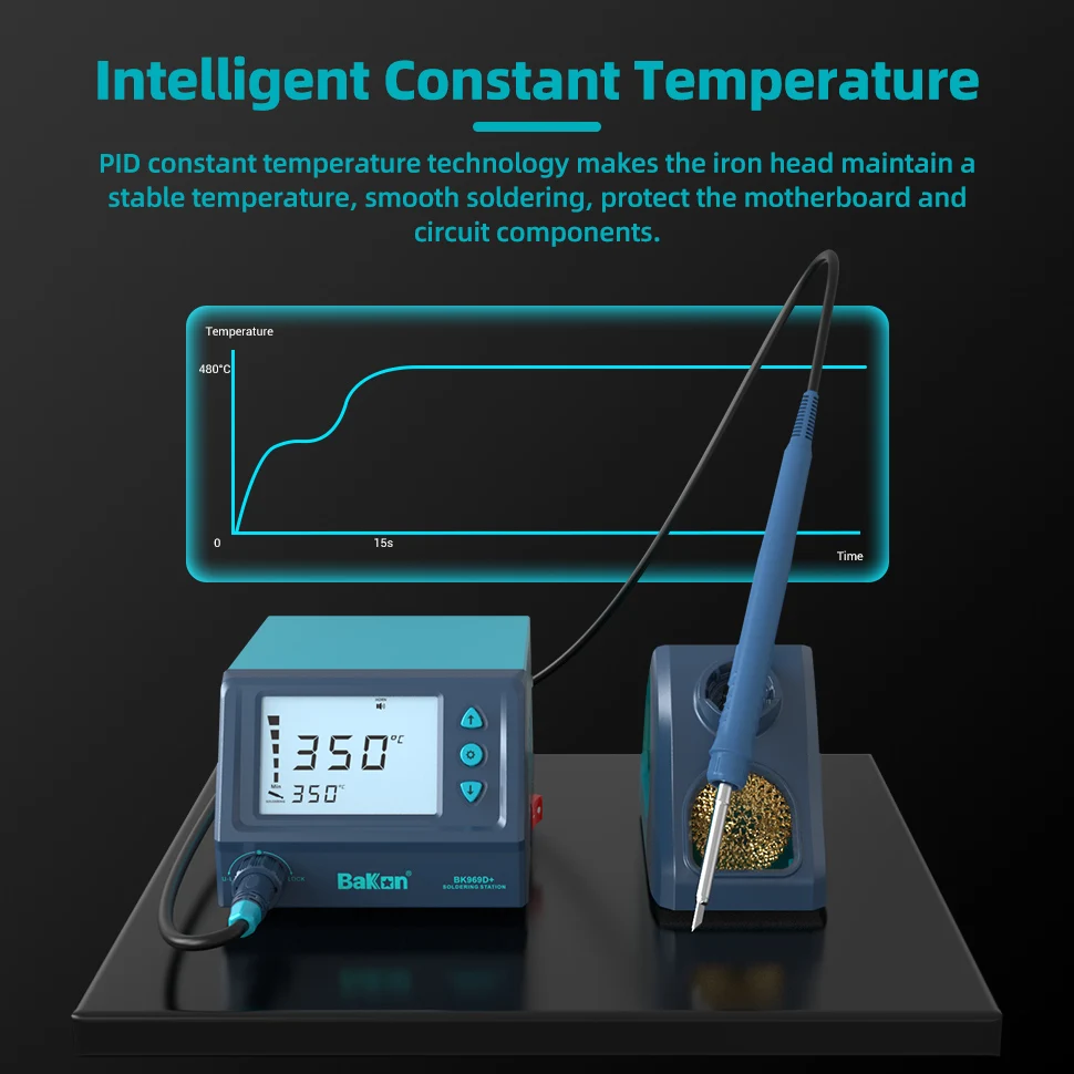 Soldering tool Soldering station Welding tool Bakon BK969D t12 Soldering Station For Phone Repair Intelligent Constant Temperature Lead Free Welding Station Solder Tin Tools