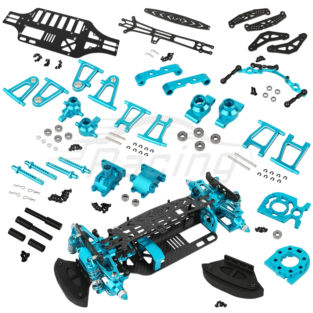 RC Car Upgrade Parts Metal Suspension Arms Steering Knuckle Gearbox Housing Motor Mount CVD Shaft for Tamiya TT01 TT-01 1/10 RC Car Upgrade Parts