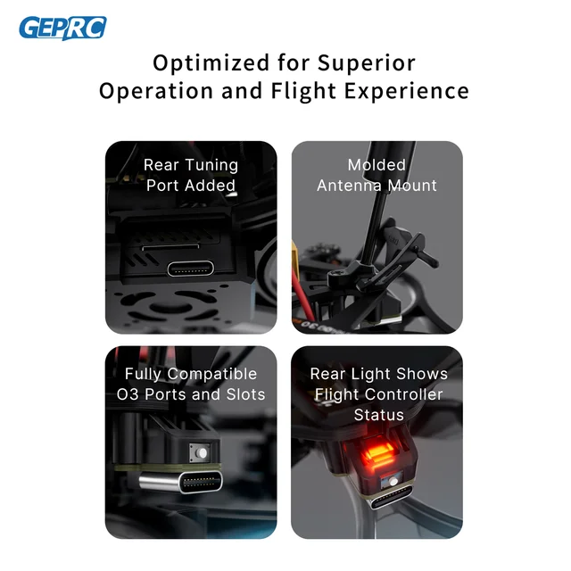 GEPRC Cinelog30 V2 WTFPV Quadcopter TAKER F722 45A 32Bit AIO Flight System Racing Drone SPEEDX2 1404 3850KV Motors RC FPV Drone 3