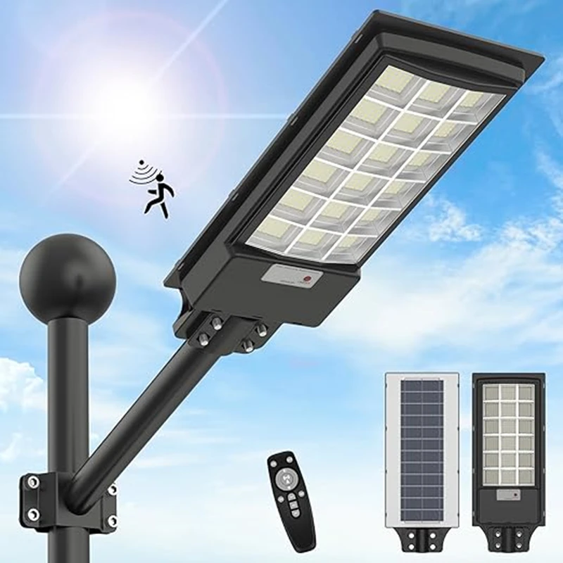 thumbnail image 2 of 800W 144 LED Solar Street Light Motion Sensor Outdoor Security 2 of 14