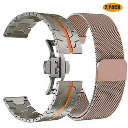 Magnetic Stainless Steel Watch Band - 22mm Adjustable Metal Strap for Smartwatches and Fitness Trackers (Package-50B)