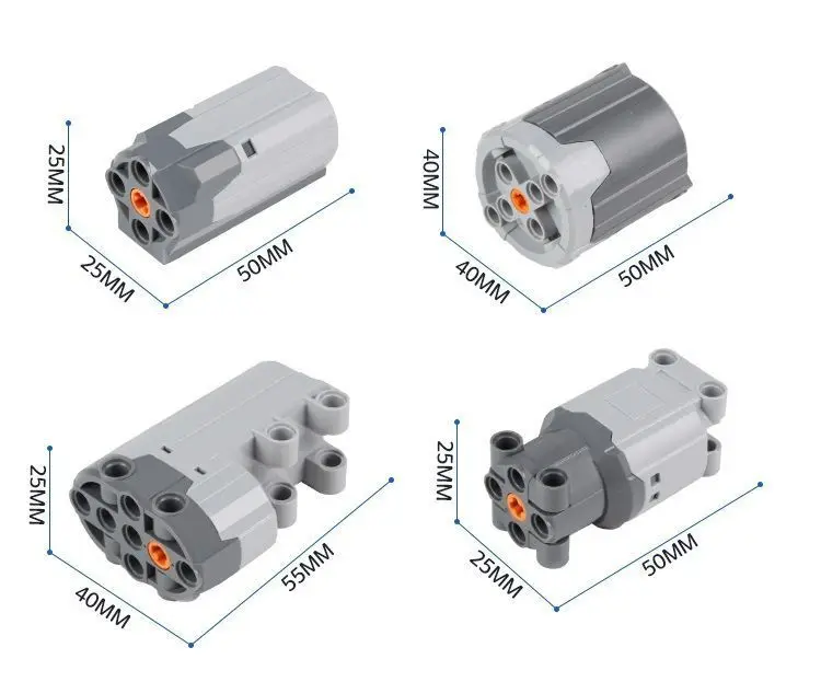 Technische Elektronische Bausteine MOC Umbau-Zubehör Mikromotor RC Power Functions Teile Kreative DIY Auto-Bausteine Spielzeug – Detail 15