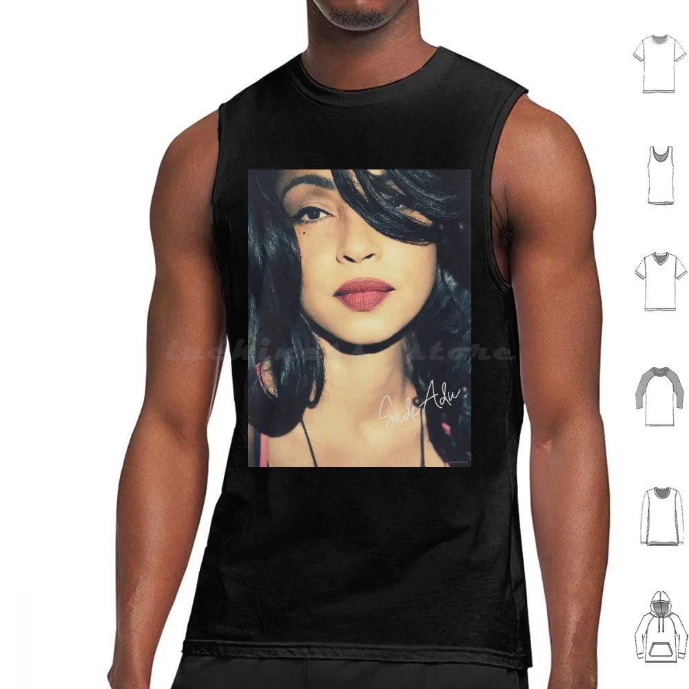 

Digitally Grained Close Up Photo Of A British Famous Singer. For Music Lovers. Tank Tops Vest Sleeveless Singer Beauties