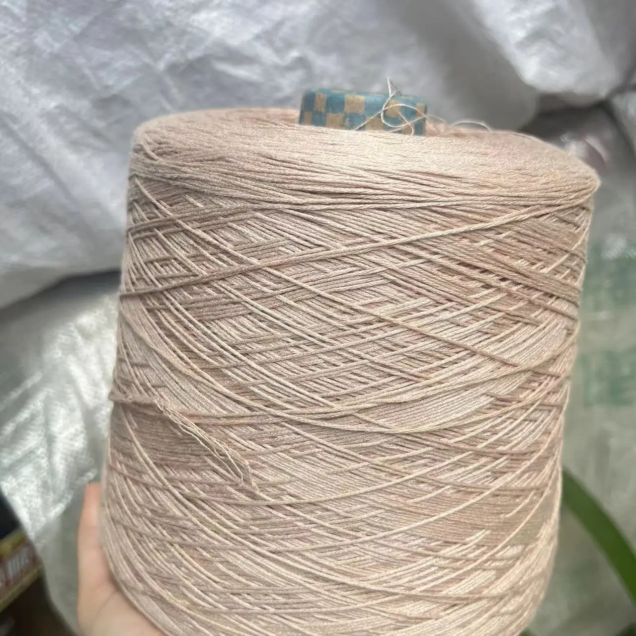 Luxurious Egyptian Cotton Lace Yarn – Soft, Glossy, and Skin-Friendly for DIY Shawls and Sweaters