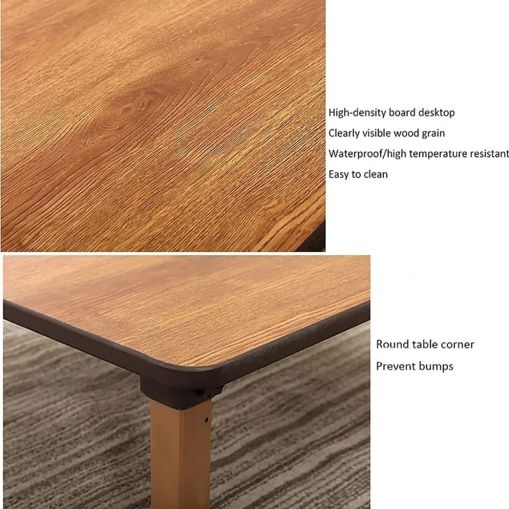 Japanese-Style Square Folding Tea Coffee Table,Small Desk, for Tatami Sitting On The Floor Bedroom Bay Window Tea Room 4