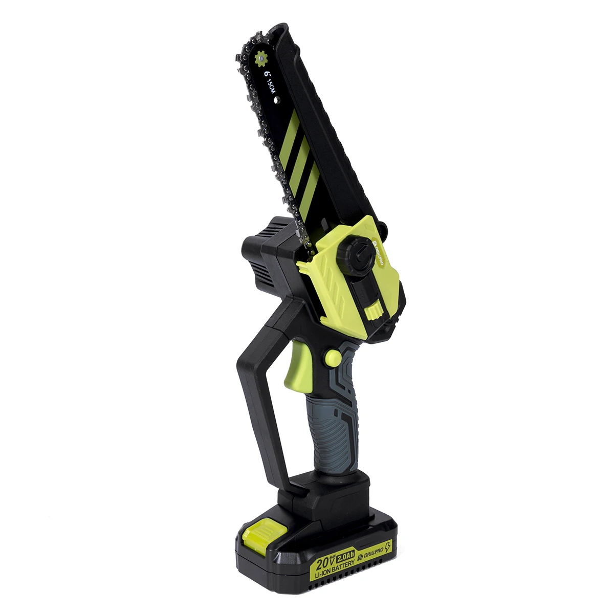 Drillpro 2-IN-1 Cordless Saw Brushless Motor Tree Trimmer 6 Inch Chainsaw with Telescopic Extension Pole for Power Tools