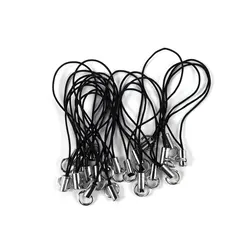 Festive Lanyard & Keychain Charm Set with Lobster Clasps - 100 Pieces (Black 100pcs)