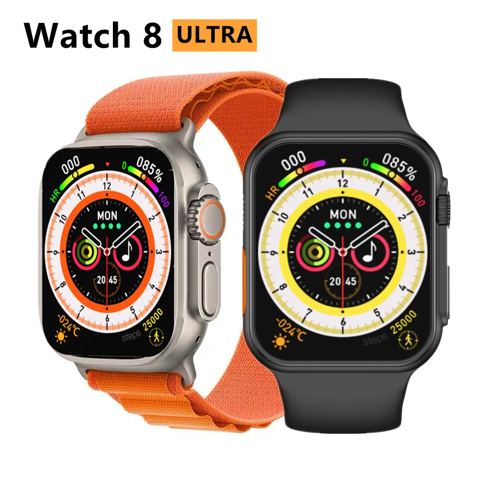 2022 Smart Watch Ultra Series 8 NFC Smartwatch Men Women Bluetooth Call Waterproof Wireless Charging HD Screen for Apple Xiaomi
