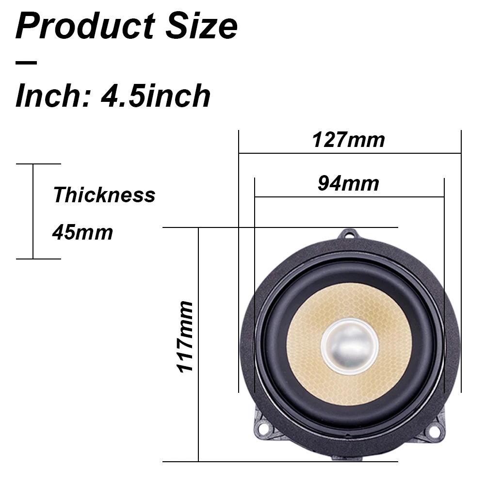 BMW F30 F20 F10 G20 G01 미드레인지 스피커, BMW G30 F48 F34 3GT F23 X1 X2 X3 전후 도어용 4.5인치(4인치) 라우드 스피커