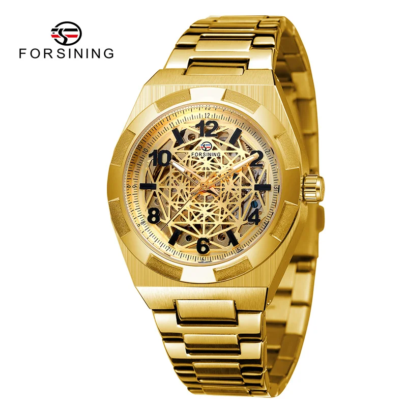 

Forsining New Automatic Mechanical Men Watch Waterproof Skeleton Design Wristwatches For Man Hand Clock Reloj De Hombre Watches