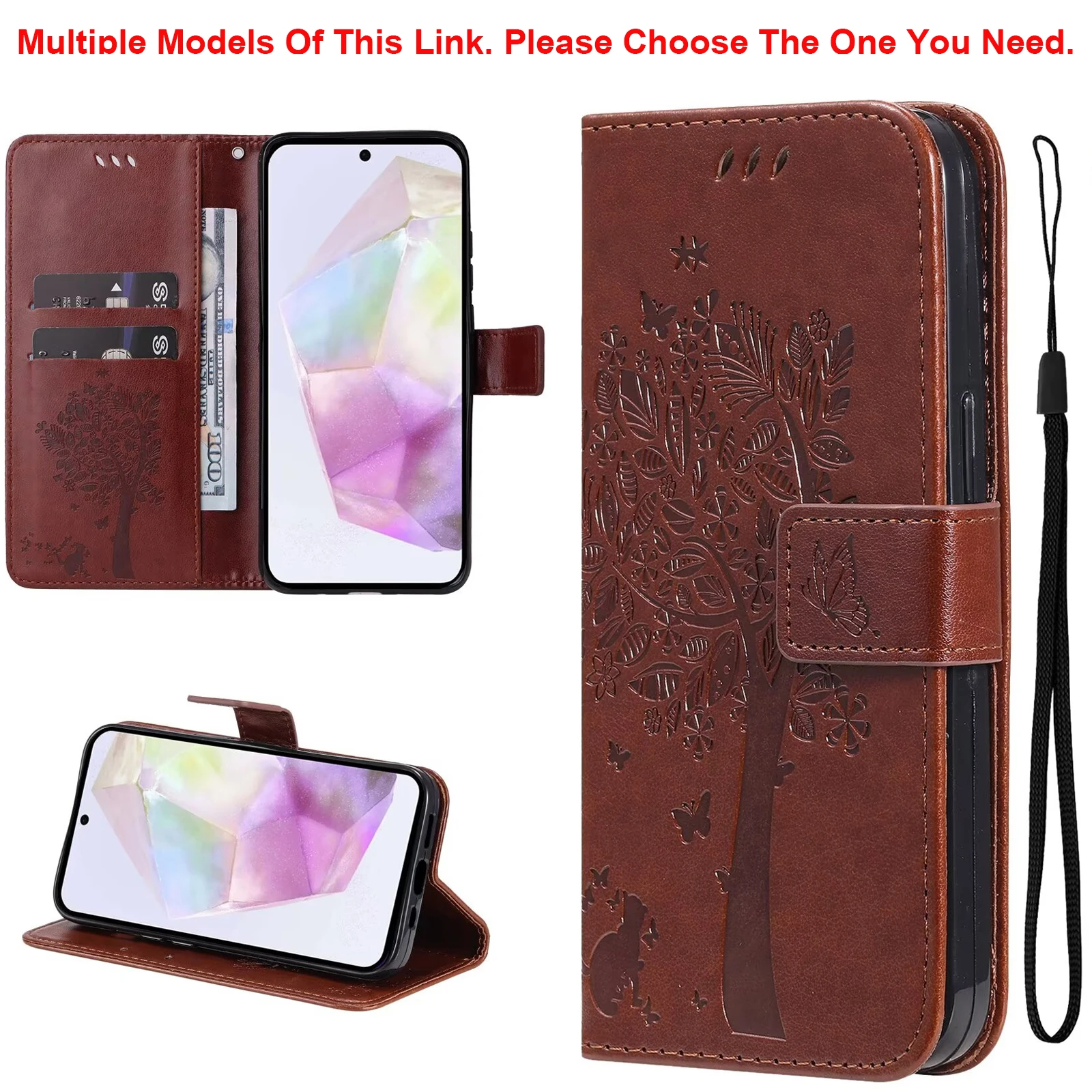 Shockproof Flip Magnetic Wallet Leather Phone Case - Skin Friendly Cover