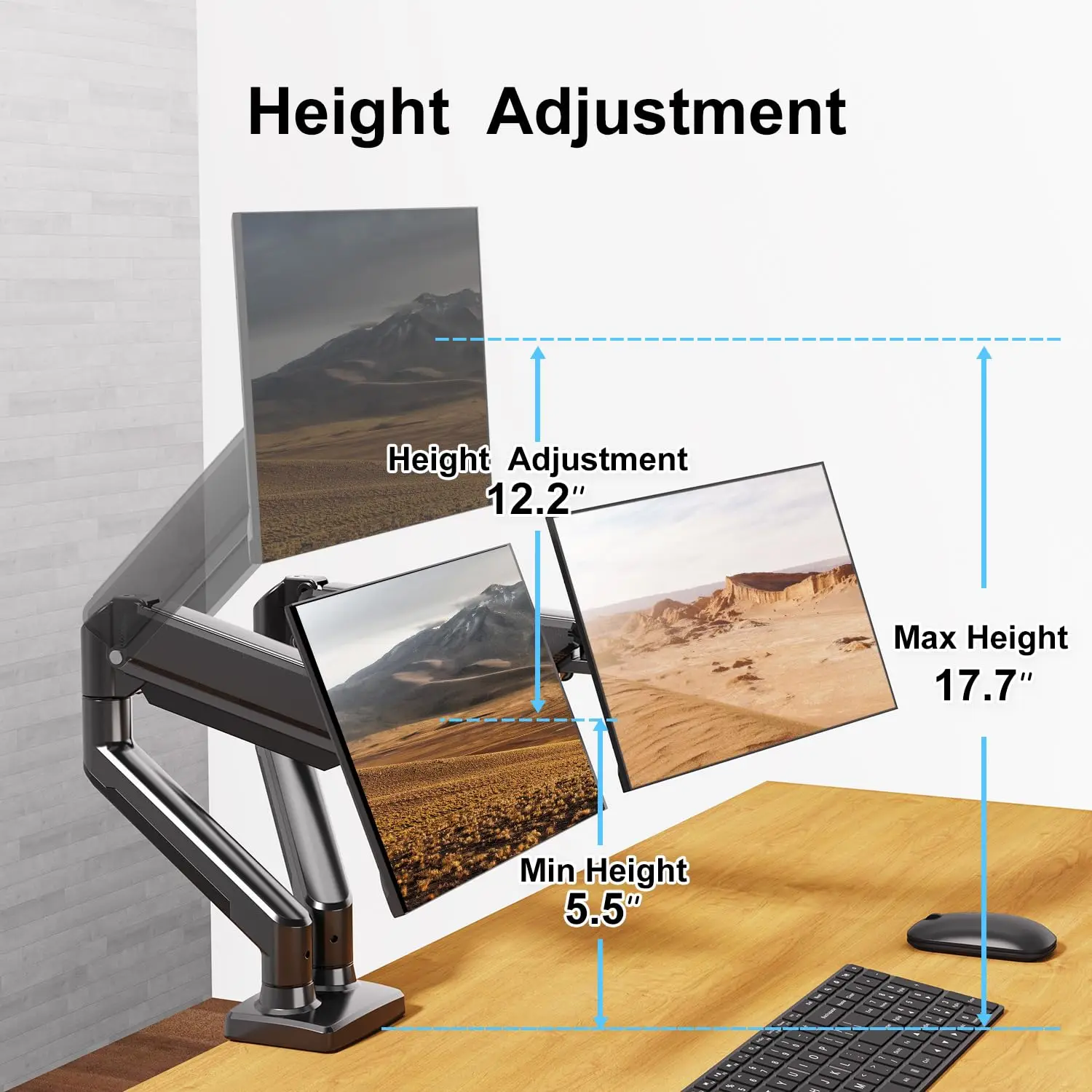 Monitor Bracket Stand for 2 Screen 13