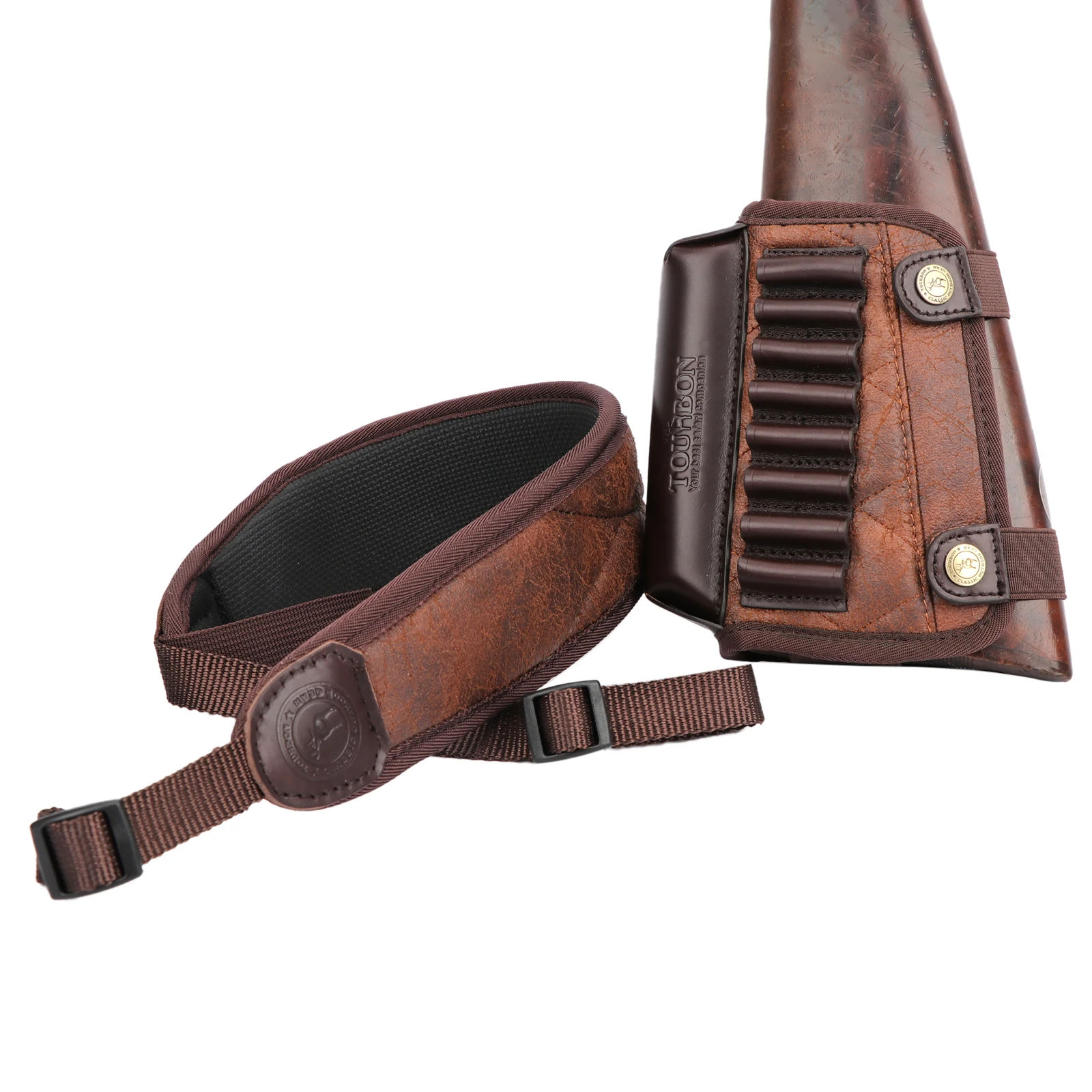 Poggia Guance Regolabile Per Fucile Tourbon – Custodia Per Cartucce In Neoprene E Poliestere 600D, 10 Portamunizioni E Schiuma EVA Regolabile
